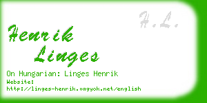 henrik linges business card